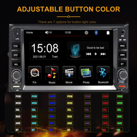 Double bouton 2 Din 7 pouces écran tactile autoradio Mp5 autoradio 7 boutons couleur rétro-éclairage lecteur d'autoradio