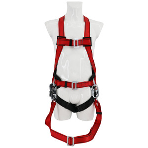 Electrician 5 Point Safety <b>Belt</b> 100kg Load 1200kg Breaking Strength Red Polyester Full Body Fall Protection <b>Harness</b> - Product Image 3