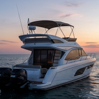 Yacht Axe Bow 9,93 m avec flybridge, stable pour la navigation en haute mer, deux moteurs Yamaha 300 CV, cabine en FRP, conception anti-nausée, certifié CCS CE