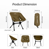 Chaise de pique-nique moderne pour enfant KingGear couleur kaki, chaise pliante portable pour enfants, chaises de camping et de jardin