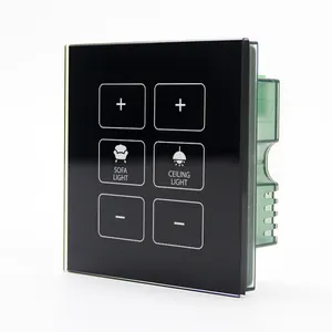 Interruptor de luz elétrico personalizado, interruptor inteligente touch de parede com multifunções