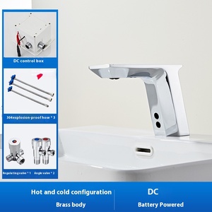उच्च गुणवत्ता वाले कुशल स्वचालित इन्फ्रारेड सेंसर नल डेक माउंट बेसिन नल आधुनिक बैटरी टचलेस नल - Product Image 4