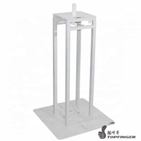 Nouveau design Topfinger Totem TV, support réglable en hauteur de 3 à 6 pieds, base en acier pliable, support LED, écran et haut-parleur avec certification TUV