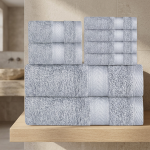 Ensemble de serviettes de bain en peluche douce, gris uni, absorbantes, séchage rapide, essentiels pour la salle de bain, le spa, l'hôtel - Product Image 1