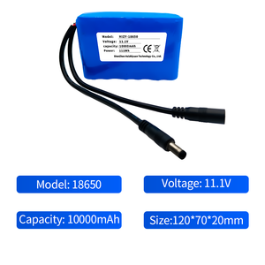 맞춤형 3.7V 7.4V 11.1V 12V 14.8V 24V 18650 리튬 이온 충전식 18650 10000mah 리튬 배터리 팩 - Product Image 2