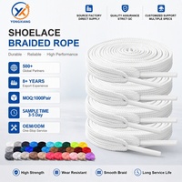Lacets plats en polyester 8mm*100cm de large, double couche tressée, anti-déchirure, résistants à l'élasticité, pour baskets, sport, randonnée, usage quotidien, vente en gros