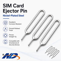 Outil d'éjection de carte SIM NLD OEM/ODM, aiguille de retrait, broches d'éjection de carte SIM