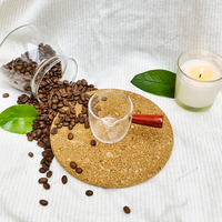 Tasse à café doseuse en verre borosilicate transparent avec double bec verseur et poignée de barista, capacité 85 ml, écologique, en stock pour la maison et le bar