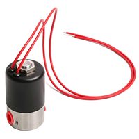 Vanne solénoïde en acier inoxydable Wanray 120 PSI pour système de carburant 12V DC NC 1/4" x 1/8" NPT avec joint Viton, vanne électrique haute pression