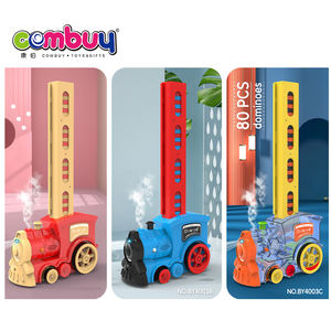Ensemble de blocs de construction de voiture jouet à pulvériser, train de <span class=keywords><strong>dominos</strong></span> automatique avec 80 pièces - Product Image 2