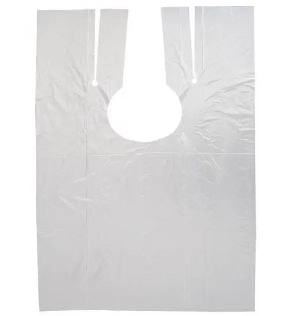 Capes de coupe de cheveux jetables en plastique PE, 100 pièces, 60x90cm, transparents et imperméables, pour barbier, plante de coiffure