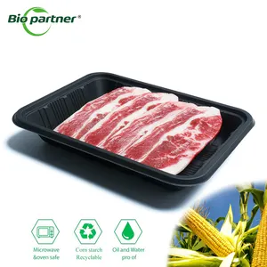 Fabricante de bandejas de exibição de carne preta em amido de milho congelado, carne vegetal, frutas, embalagem para supermercado, Punnet