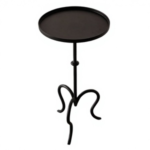 Modern Wrought Edged Minimalist <strong>Sofa</strong> for <strong>Small</strong> Spaces, Luxury Coffee <strong>Table</strong> Side <strong>Table</strong>, Balcony Cast Iron Outdoor <strong>Table</strong> - Product Image 5