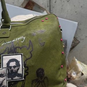 Vintage Distress Heavyweight Wholesale Custom Graphic Print Acid <strong>Wash</strong> Double Soft Strap Handheld Portable Travel <strong>Mens</strong> Duffel <strong>Bag</strong> - Product Image 4