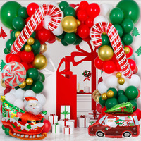 Ballons en latex ronds de 10 pouces pour fête de Noël, ballons de Noël, décorations de fête pour fête