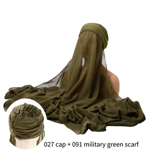 Elegante Copricapo <span class=keywords><strong>Etnico</strong></span> da Donna in Chiffon di Poliestere, Ideale per Viaggi, Ufficio e Abbigliamento Religioso - Product Image 1
