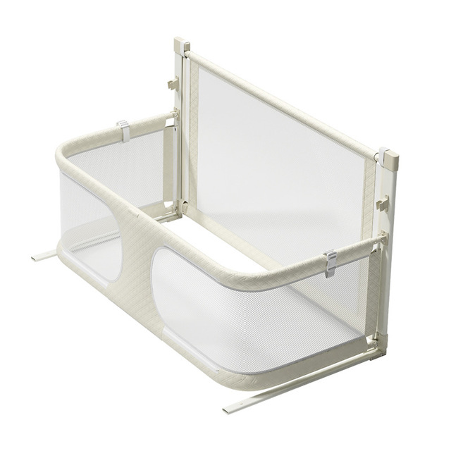 3 in 1 Bedside Sleeper Bassinet Adjustable and Movable Cradle With Storage Basket and Wheels Easy Folding Baby Bed