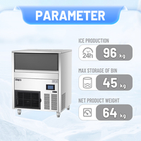 Machine à glace commerciale pour restaurant, fraîcheur des aliments, machine à glace neige 24 heures, machine à glace flocons de neige commerciale 96 kg 650 W