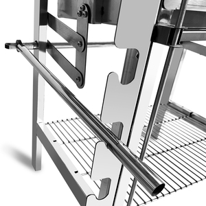 Barbecue portable rotatif en acier inoxydable avec plateau à charbon réglable et design à rotation pour la maison, la cuisine, l'extérieur et le camping - Product Image 3