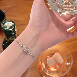 Ánh sáng sang trọng thích hợp tinh tế Zircon tình yêu cung Vòng đeo tay nữ cao cấp thiết kế cảm giác kéo loại tay Chuỗi tay đồ trang trí - Product Image 3