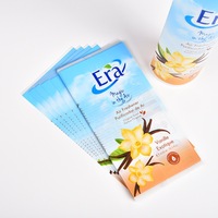 Étiquettes thermorétractables en PVC bleu de haute qualité, personnalisables avec logo, pour l'emballage de bouteilles de boissons