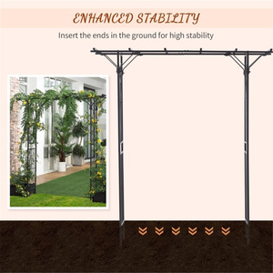 Arco de jardín de metal DB Fácil montaje A prueba de putrefacción Inspirado en la naturaleza para decoraciones de jardín para envío (Prohibido) - Product Image 4