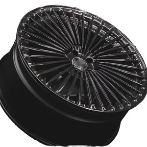 Rueda de Aleación de Aluminio Forjado de <span class=keywords><strong>una</strong></span> Pieza Borui Nueva 5x112 ET43.5 con Tapas Centrales LED RGB, 750 kg, con Accesorios para Automóvil, Acabado Pulido de Alta Calidad - Product Image 1