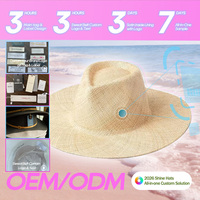 2026 OEM Shinehats Visière de soleil rose pour femme, en paille, à calotte ouverte, pour l'été, la plage et le bord de mer, avec design de logo personnalisé