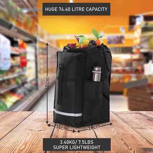 Carrito de Compras Resistente a la Lluvia, Fácil de Guardar, con Mango Telescópico, Plegable y Colgante - Product Image 4