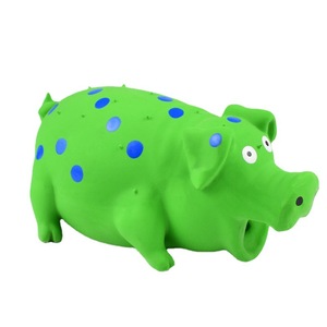 Juguete Masticable para Perros, Ecológico, de Látex, con Forma de Cerdo, Resistente al Agua, Sonoro, de Color Sólido, Estilo de Dibujos Animados, para Uso en Interiores - Product Image 3