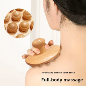 Brosse de <span class=keywords><strong>massage</strong></span> portable 14 perles Gua Sha Outil de <span class=keywords><strong>massage</strong></span> corporel en bois naturel pour la thérapie SPA Outil de relaxation <span class=keywords><strong>anti</strong></span>-<span class=keywords><strong>cellulite</strong></span> - Product Image 4