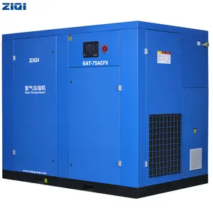 Direct driven 102 hp 50 hz vertical type screw air compressors machine with frequency start up for high quality