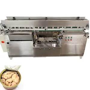 Tuna canned fish chunks cold glue labeling machine see food fish wet glue labeling machine