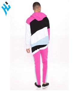 ชุดวอร์มแฟชั่นแบบมีซิปสีชมพูชุดวอร์มแนวสตรีทผลิตตามสั่ง - Product Image 3