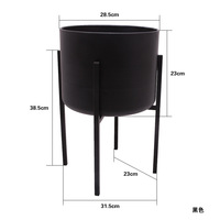 Rak bunga besi tempa logam sederhana Modern rak Pot dekoratif dalam ruangan ruang tamu balkon gaya Panel kayu untuk furnitur