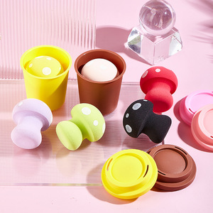 Nouveau Poudre de Maquillage en Forme de Champignon à Points Ondulés, Non-Latex, pour Application par Immersion, pour le Maquillage, Ensemble Tasse à Café Little Red Book Hot Coffee - Product Image 2