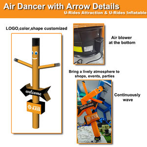 Outdoor Commerciële Aangepaste Band Met Oranje Smile Baby Stijl Buis <span class=keywords><strong>Man</strong></span> Opblaasbare Reclame Lucht Danser - Product Image 4