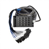 Boîtier de scène multicouche XLR 16 canaux personnalisé avec câble audio serpent de 30 m pour microphone et équipement de studio