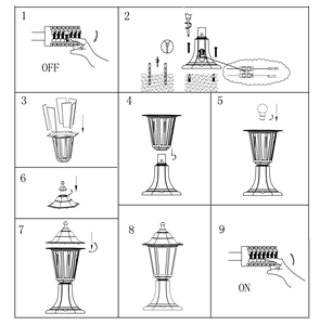 Eclairage de porte de jardin en plastique, certifié CE, <span class=keywords><strong>lampe</strong></span> verticale classique, pas cher, en plastique, P344 - Product Image 3