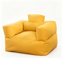 Coussin de fauteuil en tissu technique imperméable et anti-taches, style minimaliste nordique, neuf, pour canapé relax.
