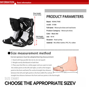 Bottes de moto de haute qualité pour la <span class=keywords><strong>cheville</strong></span>, respirantes, en cuir microfibre, pour l'été et toutes les saisons, antidérapantes, à semelle épaisse - Product Image 2