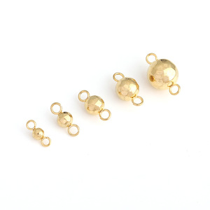 Perles solides en acier inoxydable, soudées au laser, double anneau, pendentif rond en diamant, accessoires de bijoux DIY, couleur or et argent - Product Image 5