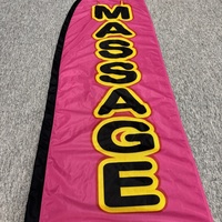 Drapeau de massage thaïlandais de 8 pieds, double face, en polyester, couleurs vives, pour entreprises, spas, enseigne extérieure