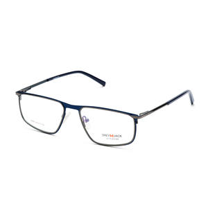 Monture de lunettes rectangulaire à monture complète Grey Jack 5085, verres anti-UV, monture en métal unisexe, design tendance - Product Image 4