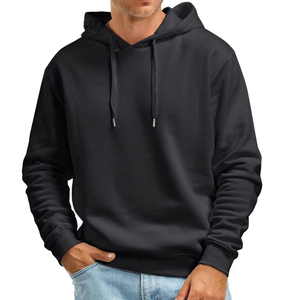 Ventes en gros de sweats à capuche pour hommes en polyester/coton tricoté 350 g/m², non doublés, coupe régulière, extensibles, respirants, écologiques et confortables pour l'hiver - Product Image 6