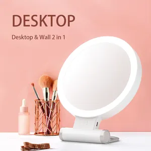 M21 Wholesale 10X Magnifying Makeup Mirror With Led Light