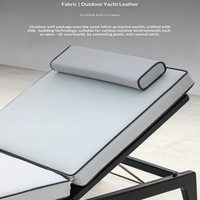Chaise longue d'extérieur Bainaoer rétro et nostalgique en bois massif, chaise de piscine d'hôtel, transat imperméable et mobile en teck birman pour bord de mer