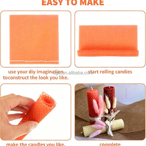 <strong>Beeswax</strong> <strong>Plates</strong> for Candles with Wick 12 Colours 20 X 20 cm <strong>Beeswax</strong> <strong>Plates</strong> <strong>Beeswax</strong> Candles Honey Candles Craft Set for Adults - Product Image 2