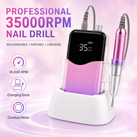Machine à ongles électrique sans fil rechargeable Yaqin, professionnelle, portable, pour manucure et pédicure, 45W, 35000 tr/min