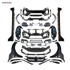 SPM marque pare-chocs diffuseur Spoiler jupe latérale 2016 2017 <span class=keywords><strong>2018</strong></span> 2019 2020 2021 pour <span class=keywords><strong>Honda</strong></span> Civic <span class=keywords><strong>Type</strong></span> R 1-1 Style Kit de carrosserie accessoires - Product Image 2
